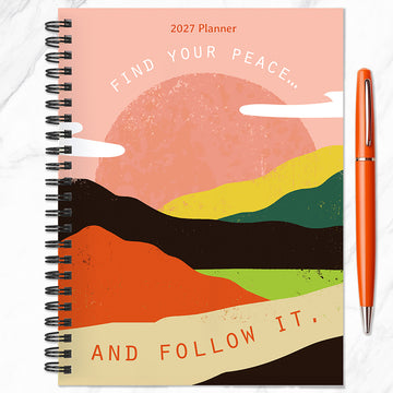 2027 Mahogany Medium Weekly Monthly Planner