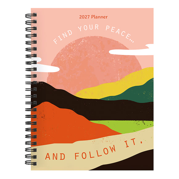 2027 Mahogany Medium Weekly Monthly Planner