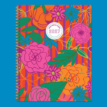 2027 Peonies Large Weekly Monthly Planner - 0