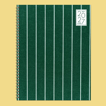2027 On the Green Stripe Large Weekly Monthly Planner - 0