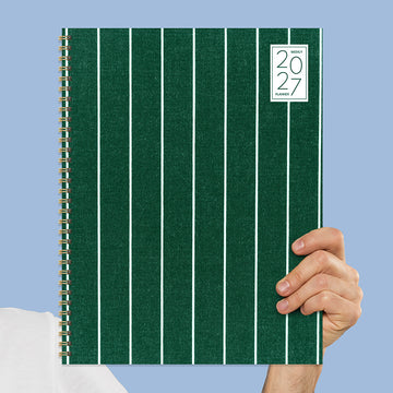 2027 On the Green Stripe Large Weekly Monthly Planner