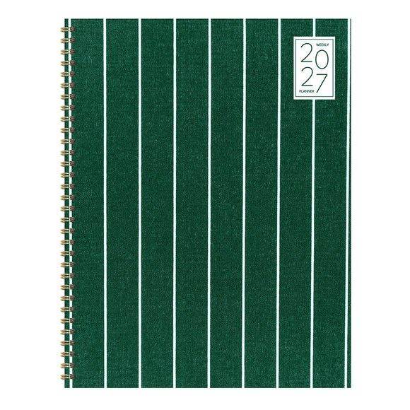 2027 On the Green Stripe Large Weekly Monthly Planner
