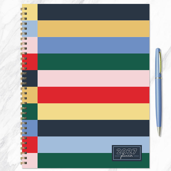 2027 Sailor Stripe Large Weekly Monthly Planner