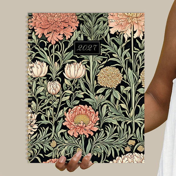 2027 Formal Flowers Large Weekly Monthly Planner