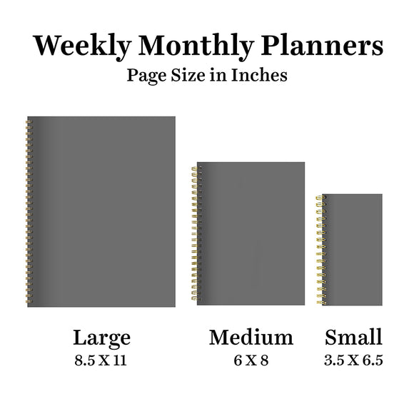 2027 Formal Flowers Large Weekly Monthly Planner