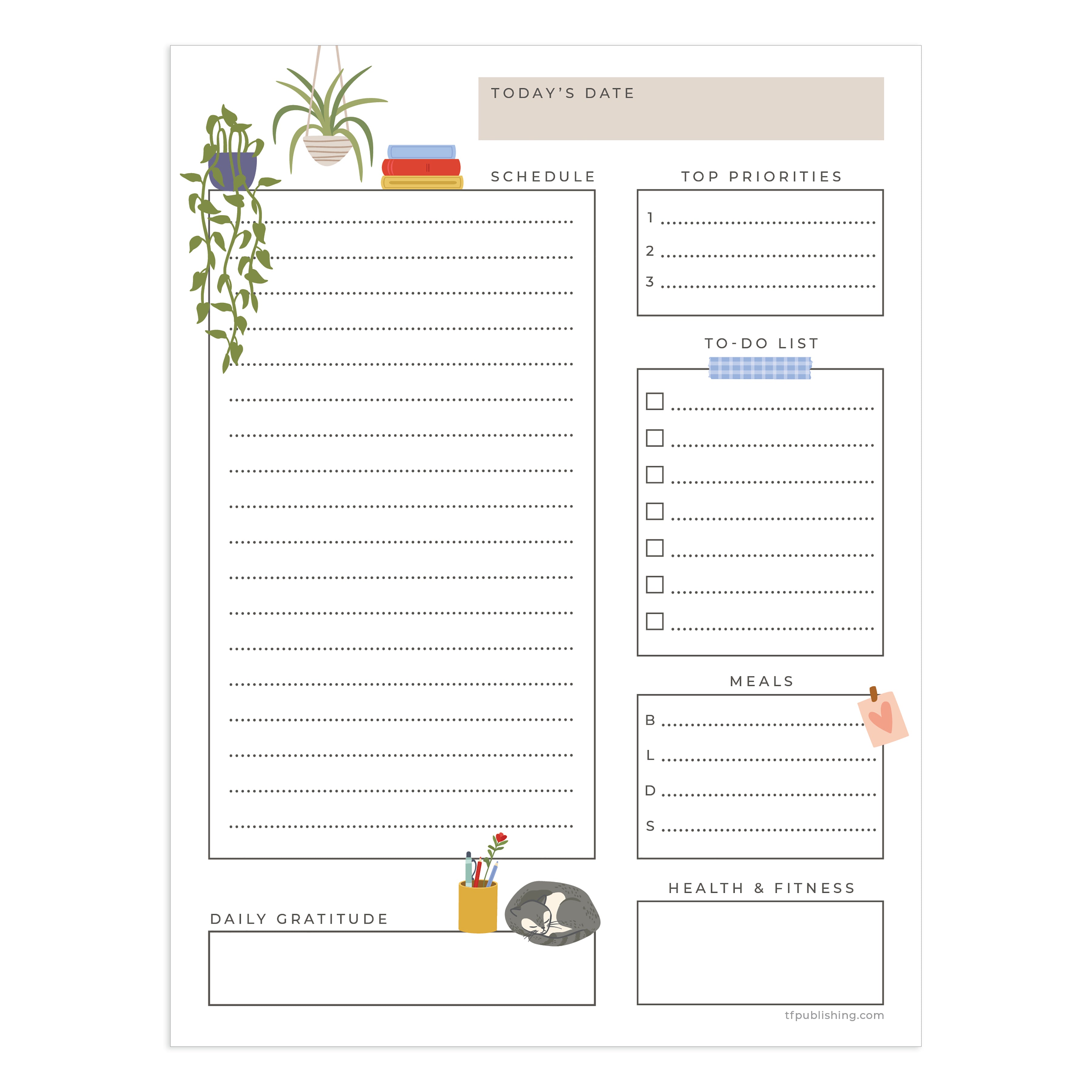 Everyday Daily Task Pad - Magnetic | TF Publishing | Calendars ...