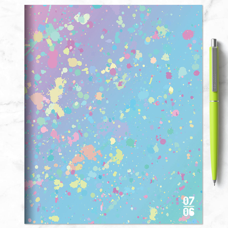 July 2024 - June 2025 Paint Spatter Medium Monthly Planner-4