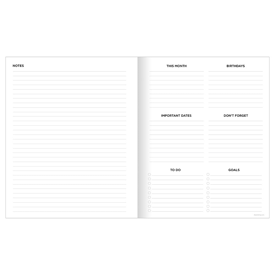 July 2024 - June 2025 So Many Stripes Large Monthly Planner