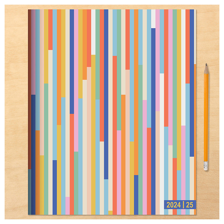 July 2024 - June 2025 So Many Stripes Large Monthly Planner-4