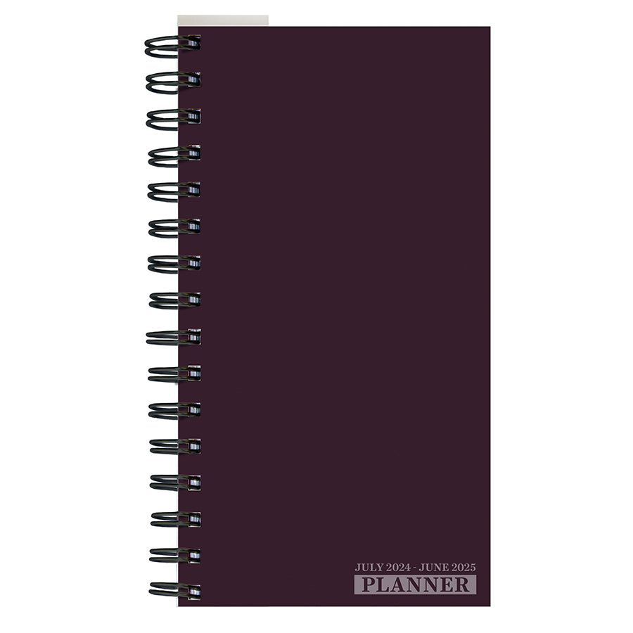 July 2024 - June 2025 Dark As Night Small Weekly Monthly Planner