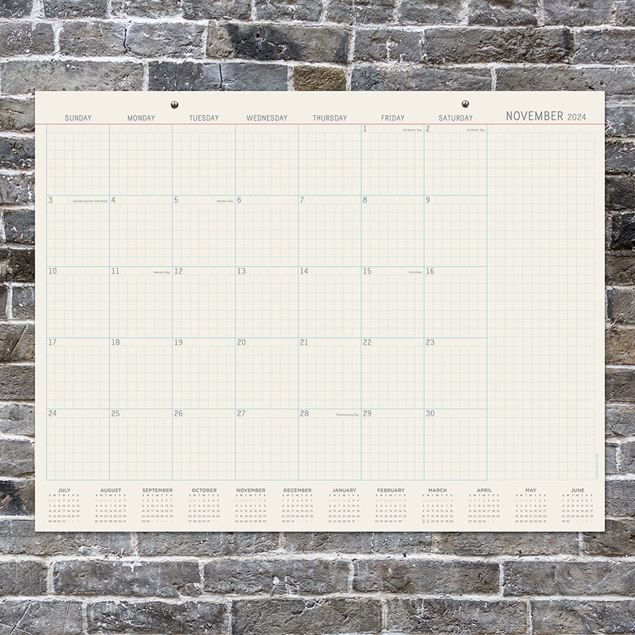 July 2024 - June 2025 Vintage Professional Large Desk Pad Monthly Blotter Calendar