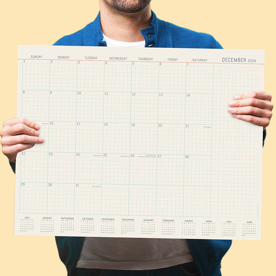 July 2024 - June 2025 Vintage Professional Large Desk Pad Monthly Blotter Calendar-1
