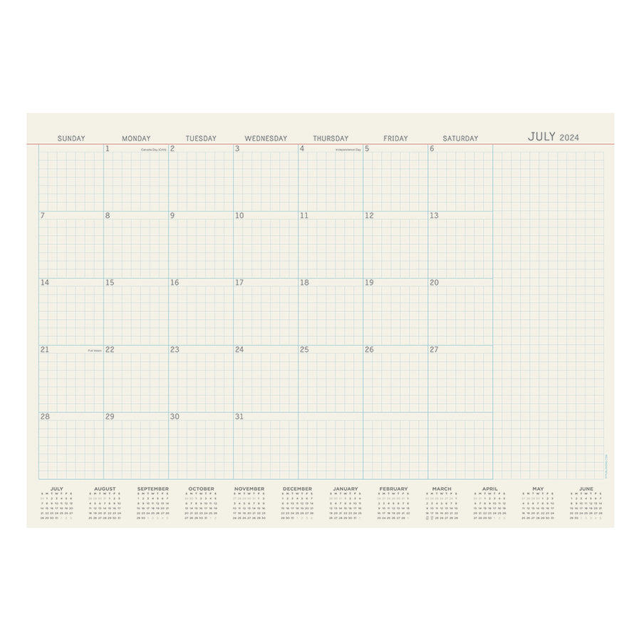 July 2024 - June 2025 Vintage Professional Medium Desk Pad Monthly Blotter Calendar-6