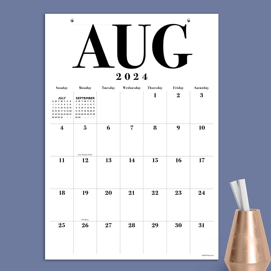 July 2024 - June 2025 Medium Art Poster Wall Calendar - 0