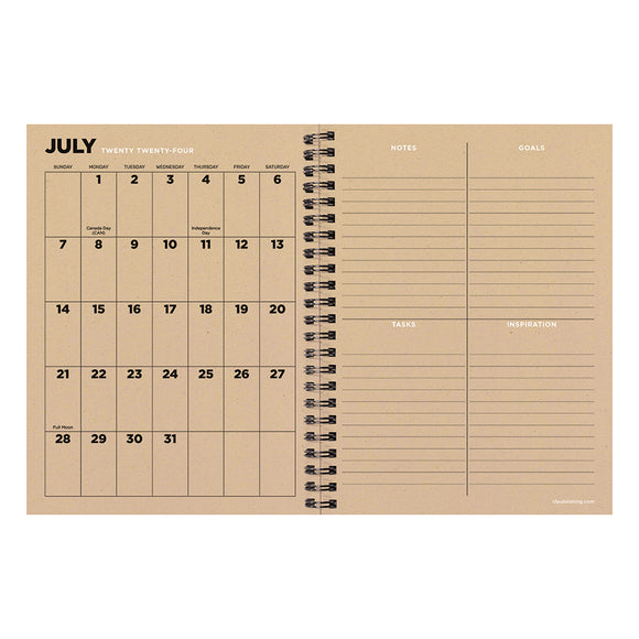 July 2025 June 2025 Aspen Trees Medium Weekly Monthly Planner TF