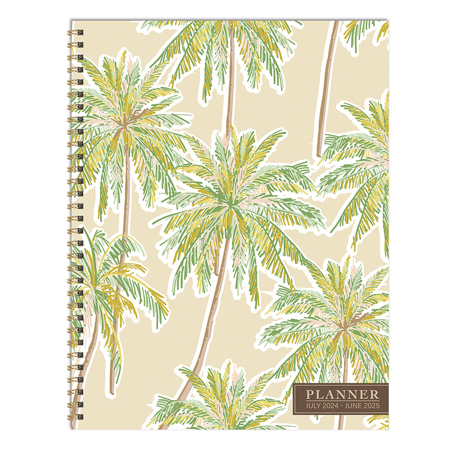 July 2024 - June 2025 Positano Palms Large Weekly Monthly Planner-10