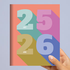 July 2025 - June 2026 Big Bold Medium Monthly Planner - 0