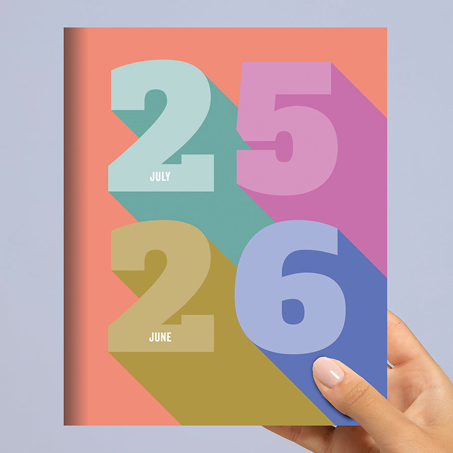 July 2025 - June 2026 Big Bold Medium Monthly Planner