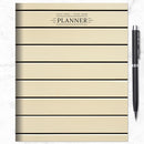 July 2025 - June 2026 Ebony and Ivory Medium Monthly Planner-1
