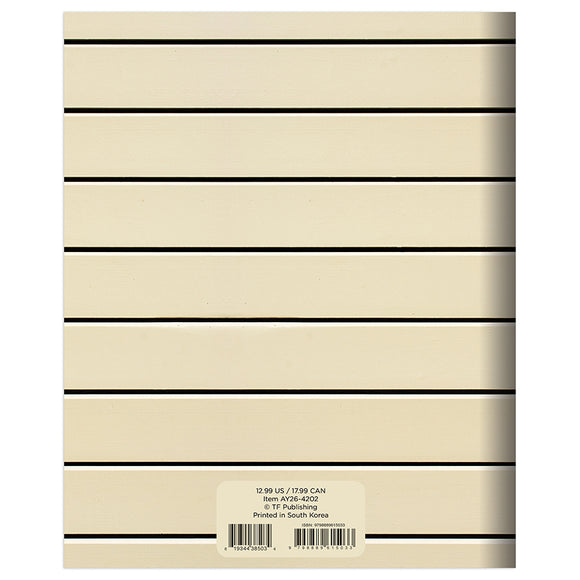 July 2025 - June 2026 Ebony and Ivory Medium Monthly Planner