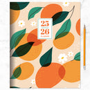 July 2025 - June 2026 Oranges and Peaches Large Monthly Planner-1
