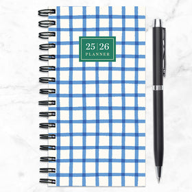 July 2025 - June 2026 Picnic Plaid Small Weekly Monthly Planner - 0