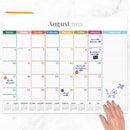 July 2025 - June 2026 Rainbow Blocks Large Desk Pad Monthly Blotter Calendar-2