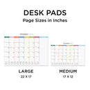 July 2025 - June 2026 Rainbow Blocks Large Desk Pad Monthly Blotter Calendar-4