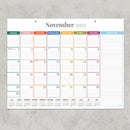 July 2025 - June 2026 Rainbow Blocks Large Desk Pad Monthly Blotter Calendar-5