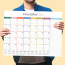 July 2025 - June 2026 Rainbow Blocks Large Desk Pad Monthly Blotter Calendar-1