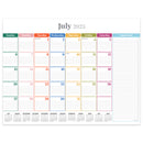 July 2025 - June 2026 Rainbow Blocks Large Desk Pad Monthly Blotter Calendar-6