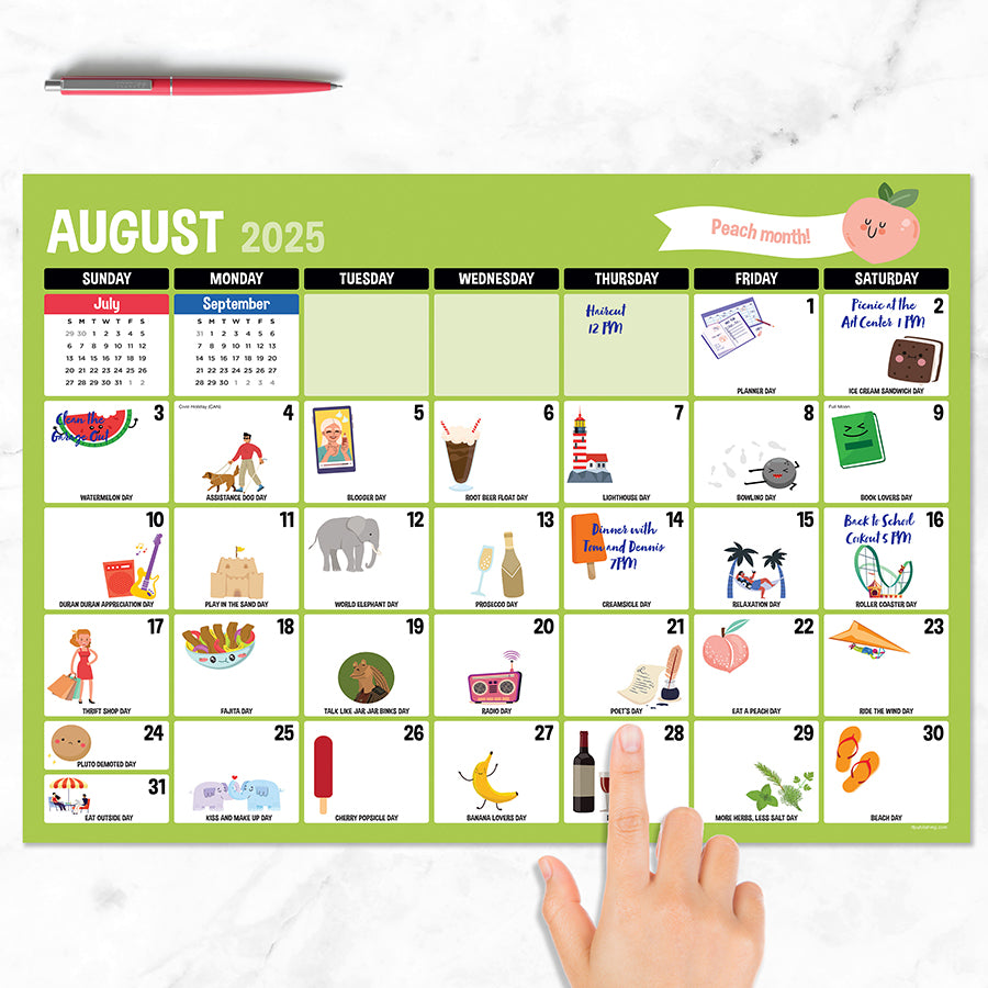 July 2025 - June 2026 Every Day's A Holiday Medium Desk Pad Monthly Bl | TF Publishing | Calendars + Planners - Journals + Stationery july-2025-june-2026-every-day-s-a-holiday-medium-desk-pad-monthly-bl-tf-publishing-calendars-planners-journals-stationery