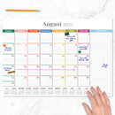 July 2025 - June 2026 Rainbow Blocks Medium Desk Pad Monthly Blotter Calendar-2