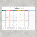 July 2025 - June 2026 Rainbow Blocks Medium Desk Pad Monthly Blotter Calendar-5