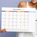July 2025 - June 2026 Rainbow Blocks Medium Desk Pad Monthly Blotter Calendar-1