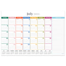 July 2025 - June 2026 Rainbow Blocks Medium Desk Pad Monthly Blotter Calendar-6