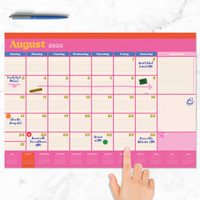 July 2025 - June 2026 Sherbet Medium Desk Pad Monthly Blotter Calendar - 0
