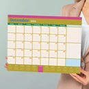 July 2025 - June 2026 Sherbet Medium Desk Pad Monthly Blotter Calendar-1
