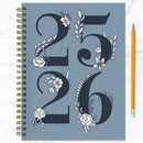 July 2025 - June 2026 Simply French Blue Medium Weekly Monthly Planner-1