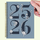 July 2025 - June 2026 Simply French Blue Medium Weekly Monthly Planner-2