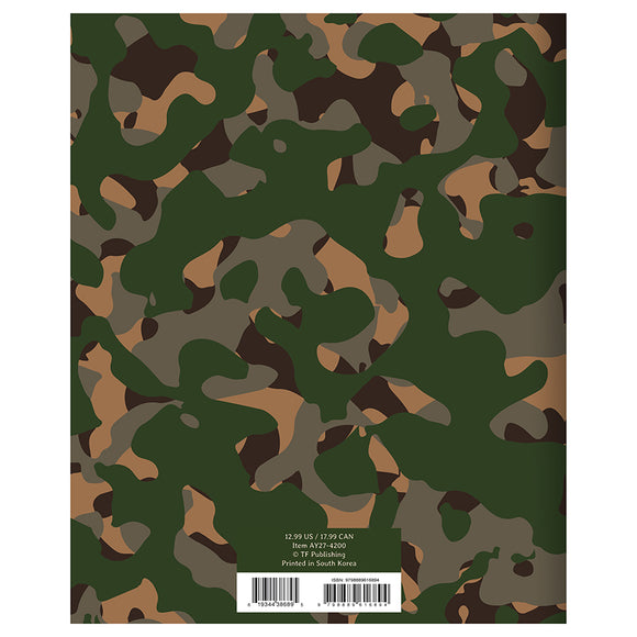 July 2026 - June 2027 Camo Medium Monthly Planner