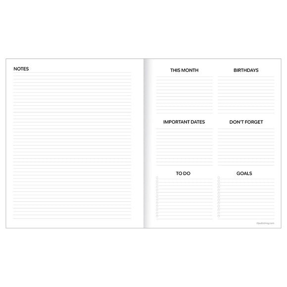 July 2026 - June 2027 Red Stripe Medium Monthly Planner