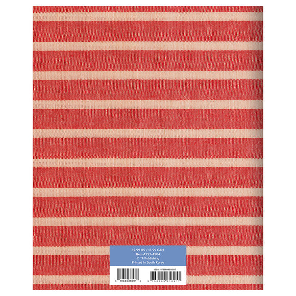 July 2026 - June 2027 Red Stripe Medium Monthly Planner