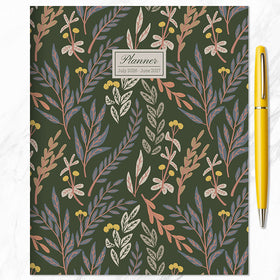 July 2026 - June 2027 Trailing Blooms Medium Monthly Planner - 0