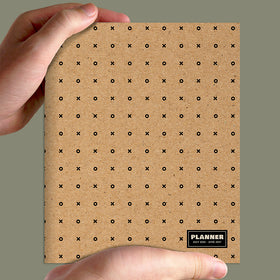 July 2026 - June 2027 Kraft Dot Medium Monthly Planner