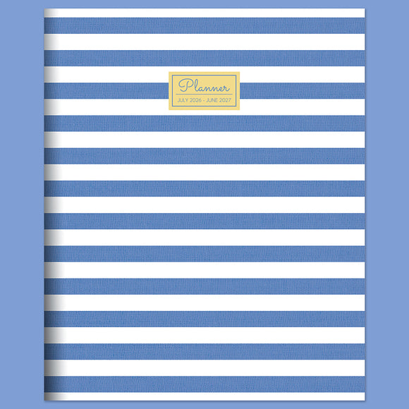 July 2026 - June 2027 Linen Lines Large Monthly Planner