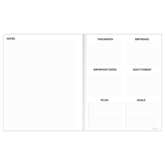July 2026 - June 2027 Linen Lines Large Monthly Planner