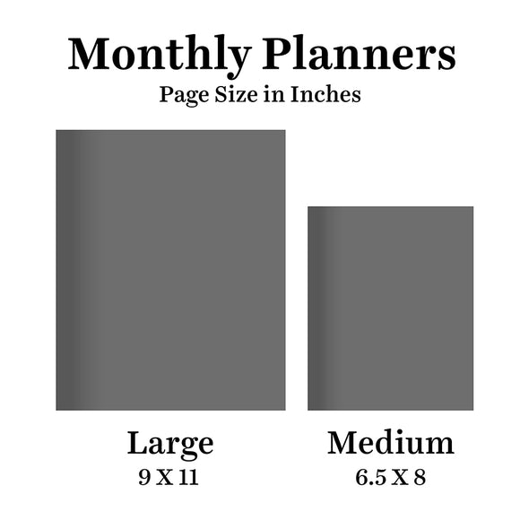 July 2026 - June 2027 Linen Lines Large Monthly Planner