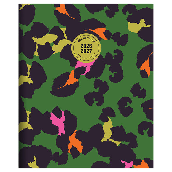July 2026 - June 2027 Lucky Leopard Large Monthly Planner