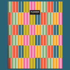 July 2026 - June 2027 Blocked Colors Large Monthly Planner - 0